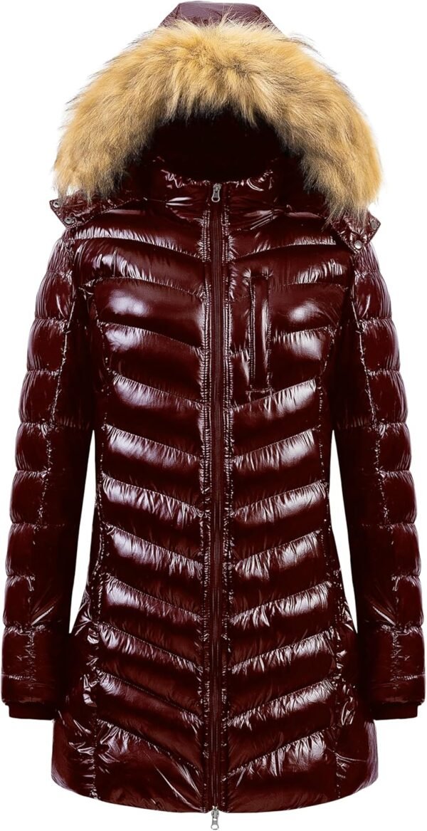CREATMO US Women's Winter Hooded Coat Waterproof Warm Long Puffer Jacket Parka