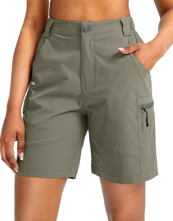 Viodia Women's 7" Hiking Cargo Shorts with Pockets Quick Dry Lightweight Shorts for Women Golf Casual Summer Shorts