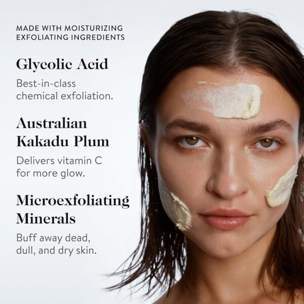 goop Beauty Microderm Face Exfoliator | At-Home Microdermabrasion with Glycolic Acid & Exfoliating Minerals | Smooths Skin Texture | Clean Face Scrub | Silicone & Paraben Free | 1.7 fl oz - Image 3