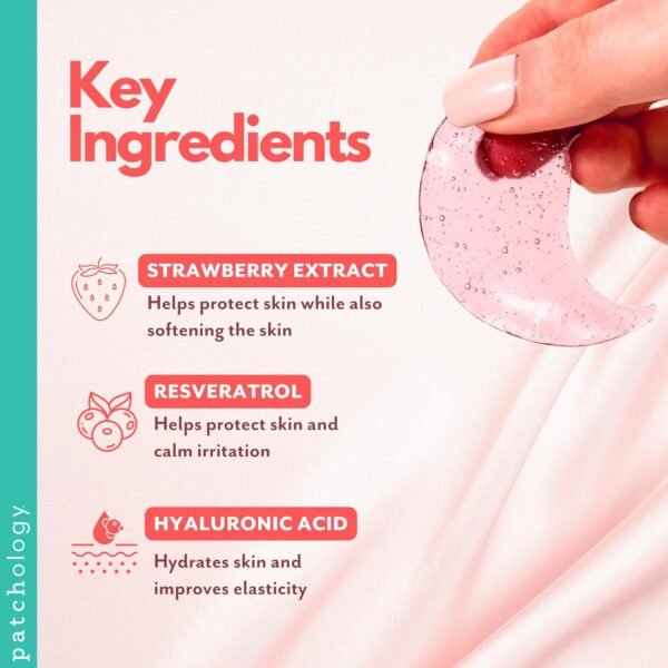 Patchology Serve Chilled Rosé Hydrating Under Eye Patches – Hyaluronic Acid & Antioxidant-Infused Eye Masks to Reduce Dark Circles, Puffiness & Fine Lines - Ideal Skincare Essentials (5 Pairs) - Image 5