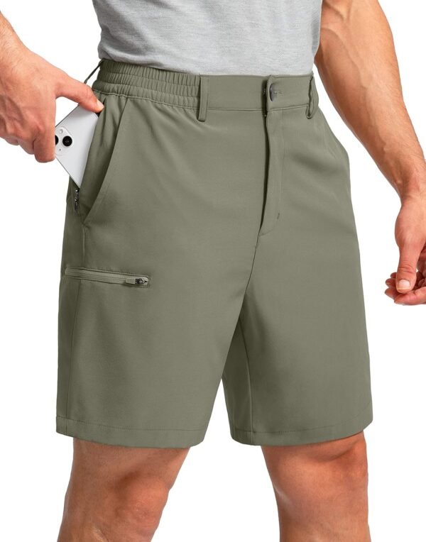 Pinkbomb Men's Golf Shorts with 6 Pockets Stretch Quick Dry Hiking Work Dress Shorts for Men