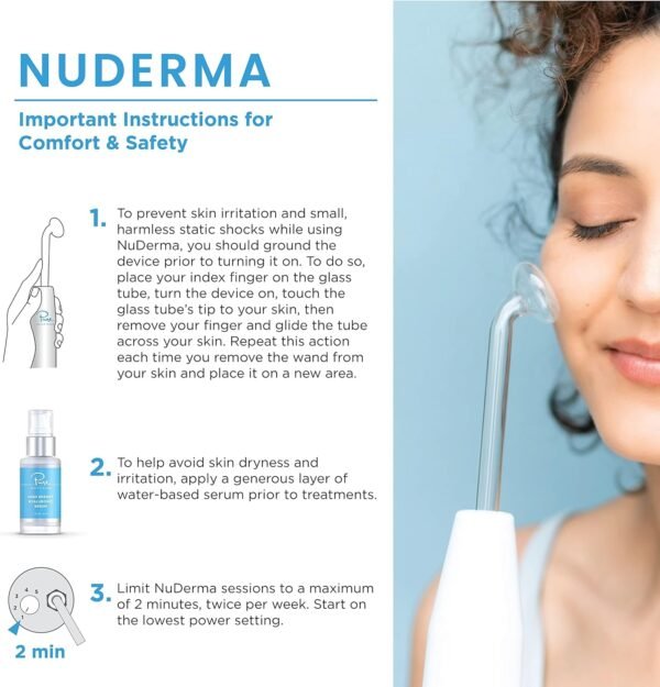 NuDerma Clinical Skin Therapy Wand - Portable Skin Therapy Machine w 6 Fusion Neon + Argon Wands – Anti Aging - Clarifying - Skin Tightening & Radiance - Wrinkle Reducing - Image 6