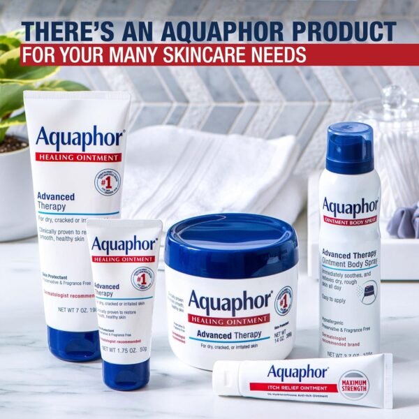 Aquaphor Healing Ointment Advanced Therapy Skin Protectant, Dry Skin Body Moisturizer, 0.35 Oz Tube, Pack of 2 - Image 13