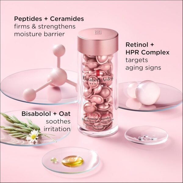 Elizabeth Arden Retinol + HPR Ceramide Capsules Rapid Skin Renewing Serum - Image 7