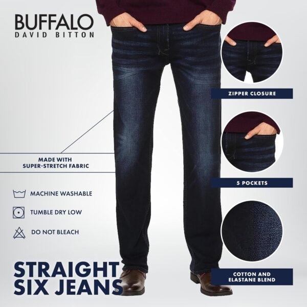 Buffalo David Bitton Men's Straight Six Jeans - Image 4