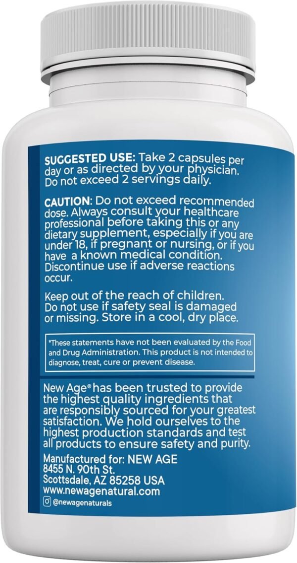 NEW AGE 8 in 1 Immune Support Booster Supplement with Echinacea, Vitamin C and Zinc 50mg, Vitamin D 5000 IU, Turmeric Curcumin & Ginger, B6, Elderberry 120 Count (Pack of 2) - Image 5