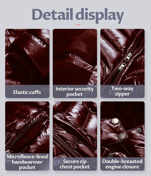 CREATMO US Women's Winter Hooded Coat Waterproof Warm Long Puffer Jacket Parka - Image 7