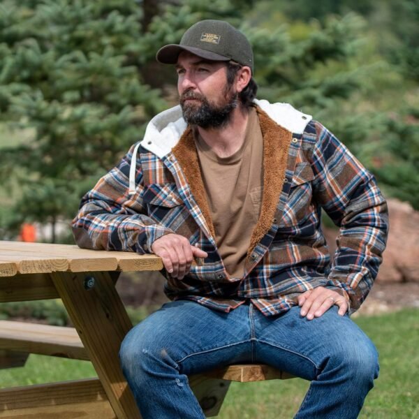 Legendary Whitetails Men's Camp Night Berber Lined Hooded Flannel Shirt Jacket - Image 3