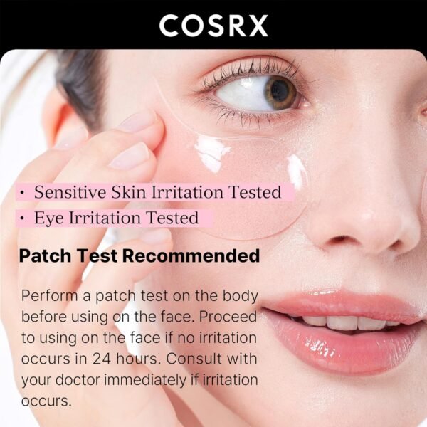 COSRX Peptide Collagen Hydrogel Eye Patch, 60 Patches, Under Eye Patches for Puffy Eyes and Dark Circles with Caffeine, Korean Skin Care - Image 4