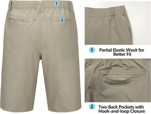 Little Donkey Andy 12 Inch Inseam Golf Shorts for Men Bermuda Quick Dry Elastic Waist Shorts for Hiking Travel Casual - Image 5