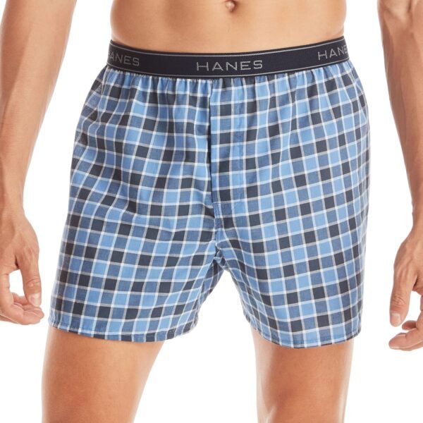 Hanes Men's Tagless Boxer Underwear, Exposed Waistband, Multi-packs Available - Image 2