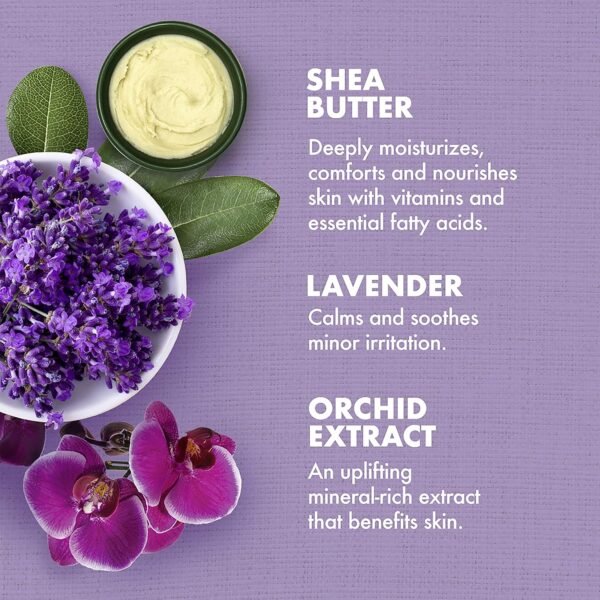 SheaMoisture Bath, Body and Massage Oil Lavender Wild Orchid Calming Moisturizer for Sensitive Skin 8 oz - Image 5