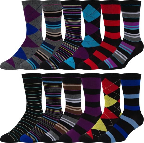 ZEKE Funny Dress Socks for Men - Funky Mens Crazy Socks - Cool Colorful Patterned Fun Socks for Men - Image 2