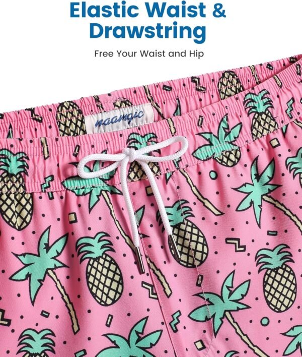 maamgic 2 in 1 Mens Swim Trunks 7 Inch Swim Shorts Swim Suits Board Shorts - Image 5