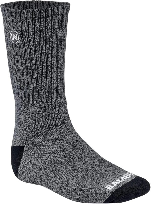 Bamboo Sports Premium Bamboo Crew Work Socks- Moisture Wicking, Odor Eliminating