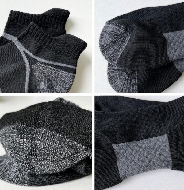 Men's Athletic Cushioned Ankle Socks Comfort Wicking Anti-Blister Running Sock 5 Pairs - Image 6