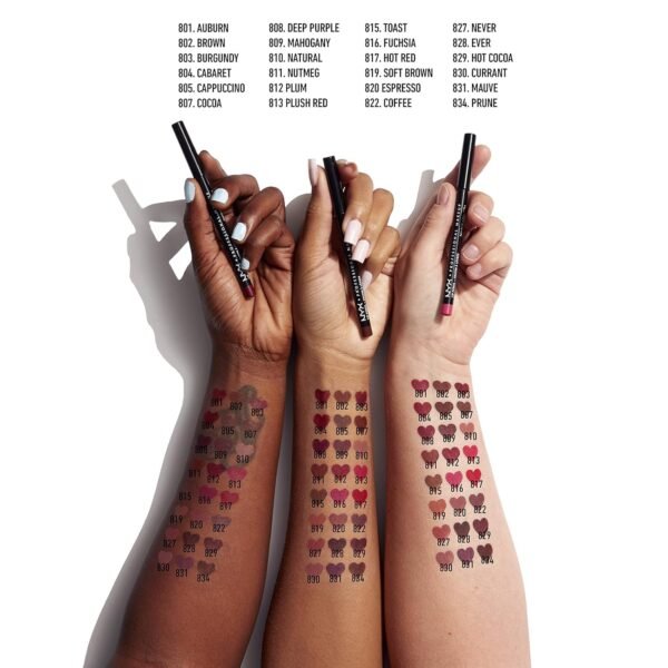 NYX PROFESSIONAL MAKEUP Slim Lip Pencil, Long-Lasting Creamy Lip Liner - Espresso - Image 5