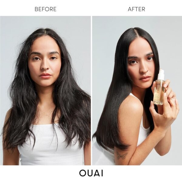 OUAI Hair Oil Travel Size - Hair Heat Protectant Oil for Frizz Control - Adds Hair Shine and Smooths Split Ends - Color Safe Formula - Paraben, Phthalate and Sulfate Free (0.45 oz) - Image 7