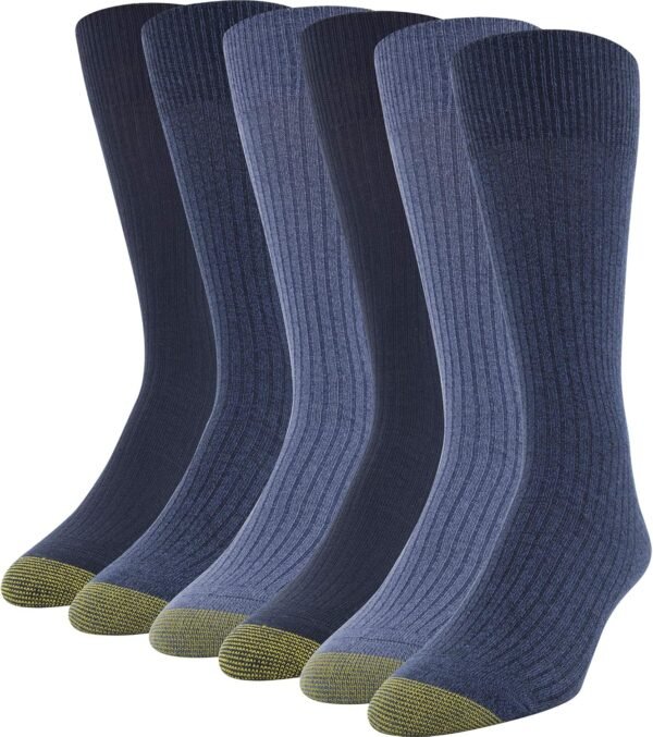 GOLDTOE Men's Stanton Crew Socks, Multipairs