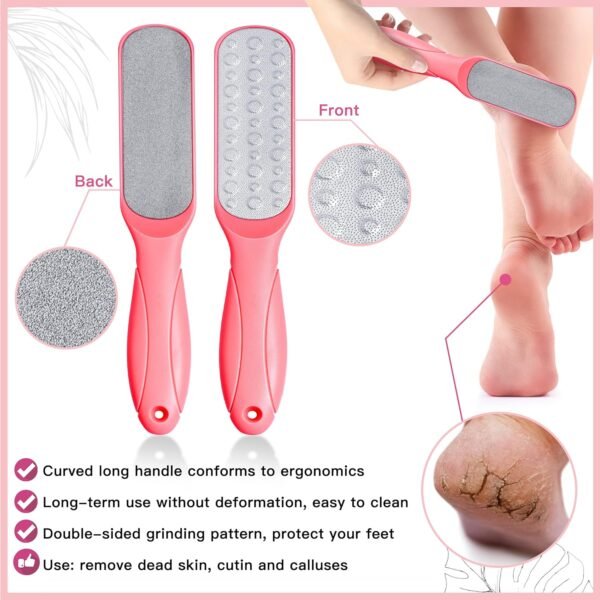 Foot Soak Set Pedicure Kit Foot Spa Callus Remover for Feet Cuticle Remover Foot File for Dead Skin Pink Salt Urea Cream for Feet Aloe Lavender Pedicure Supplies Dry Cracked Feet for Women Men - Image 4